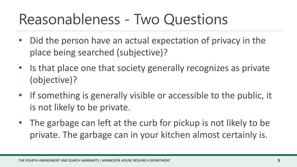reasonableness two questions