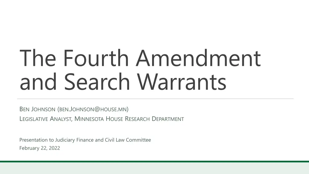the fourth amendment and search warrants