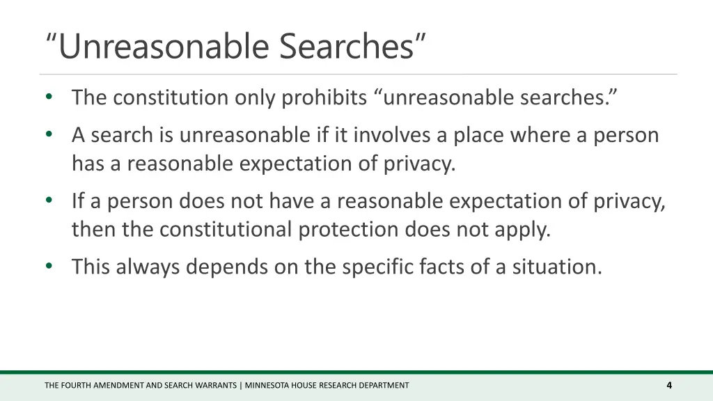 unreasonable searches