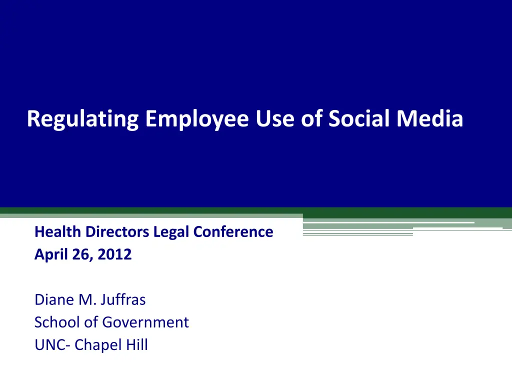 regulating employee use of social media