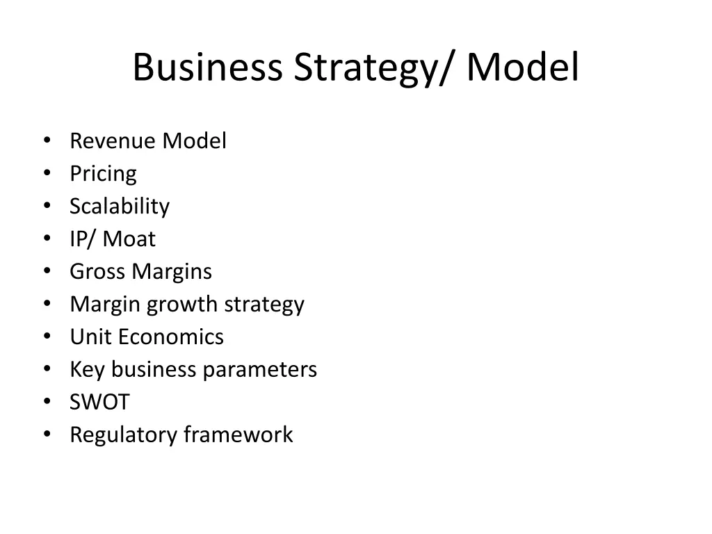 business strategy model
