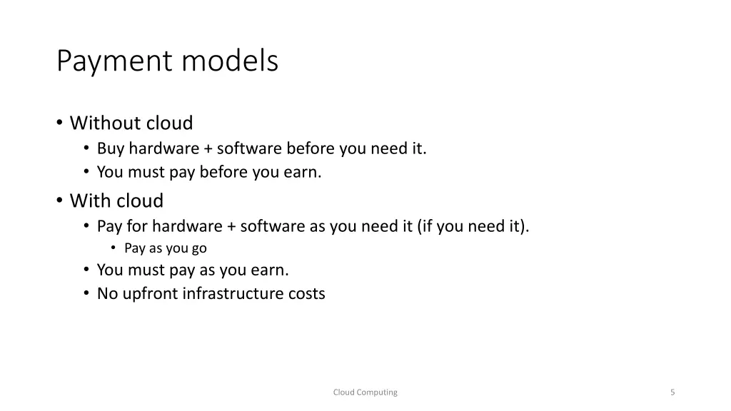 payment models