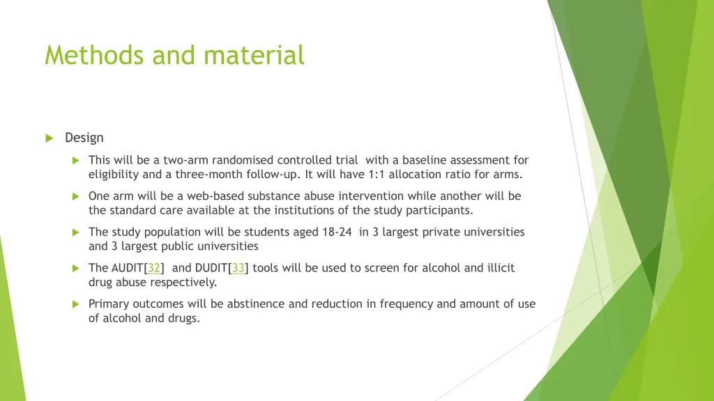 methods and material