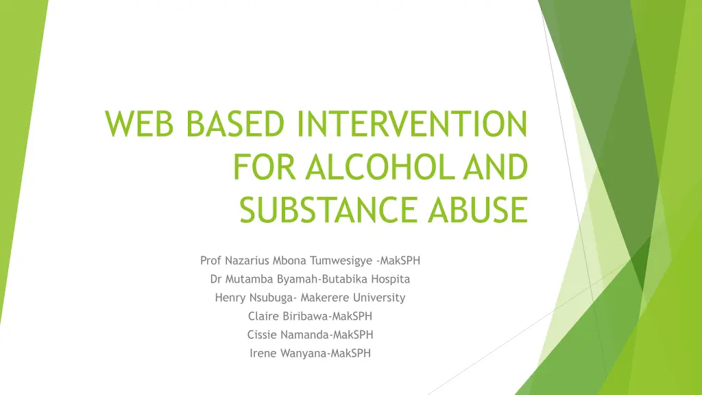 web based intervention for alcohol and substance