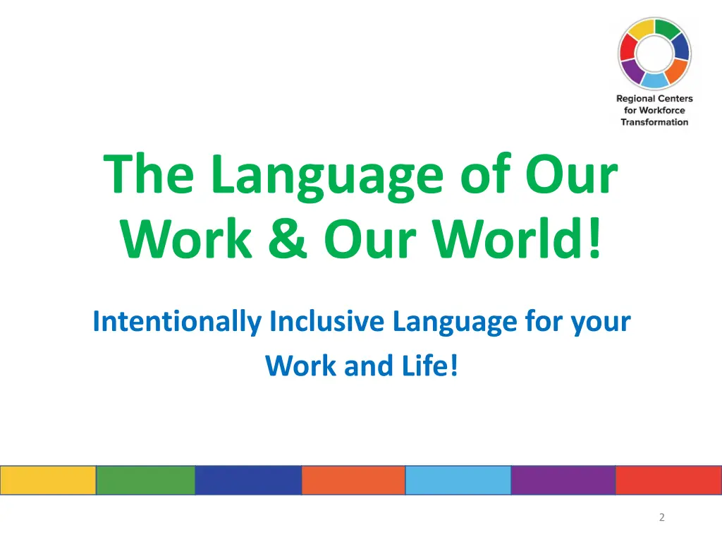 the language of our work our world