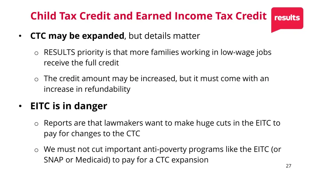 child tax credit and earned income tax credit