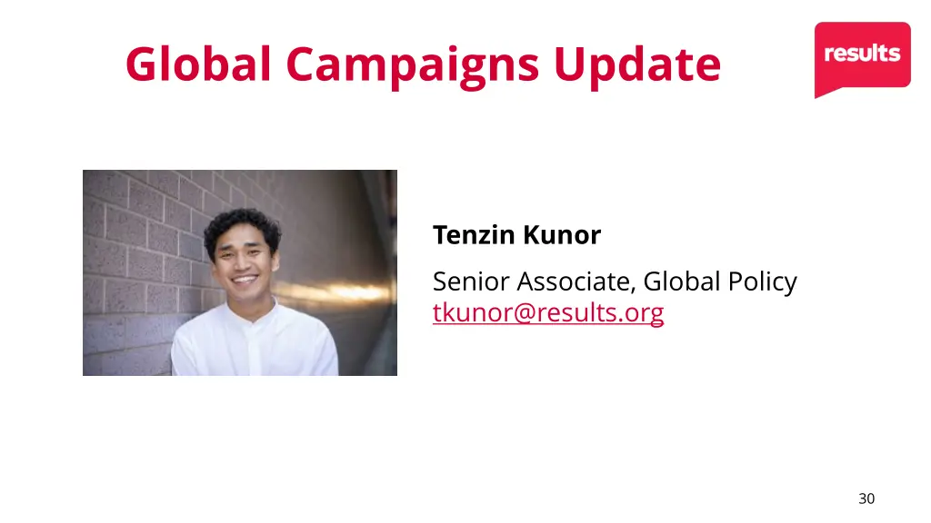 global campaigns update