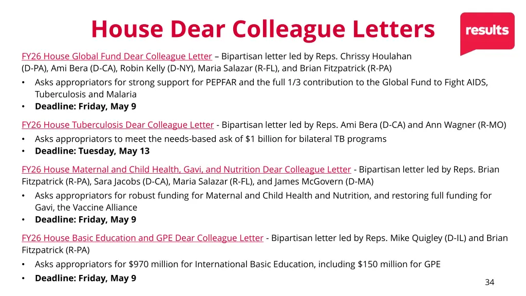 house dear colleague letters