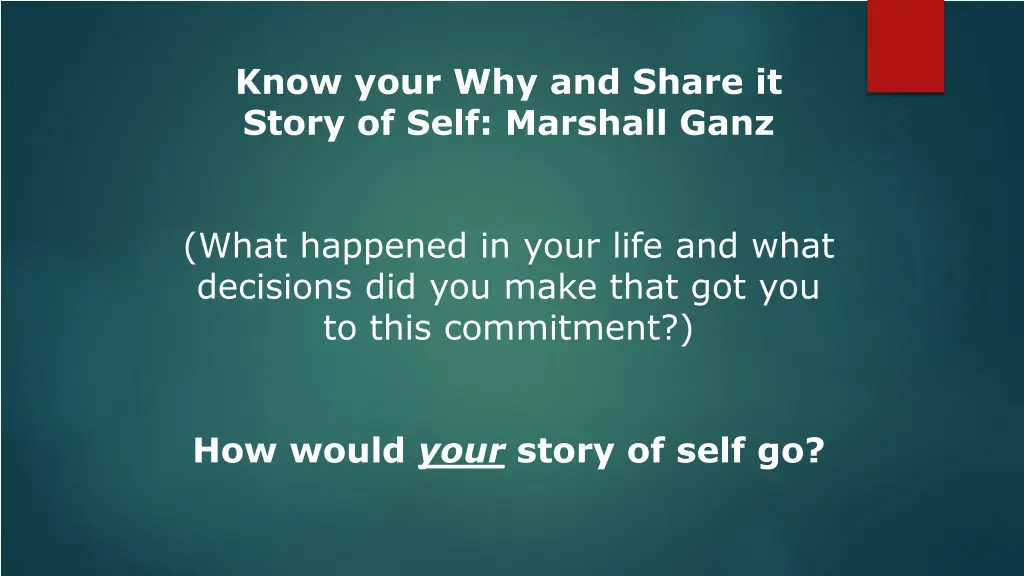 know your why and share it story of self marshall
