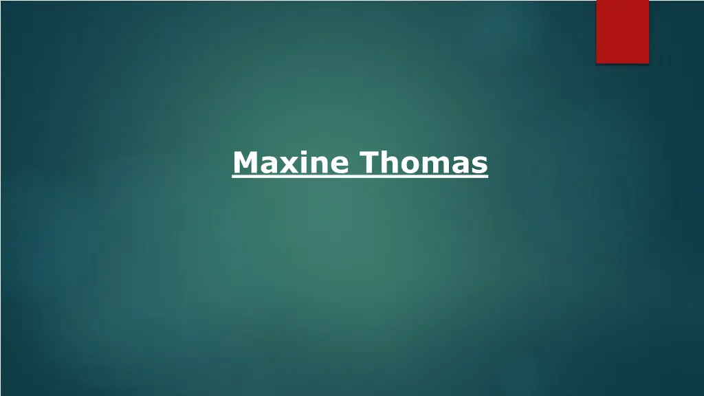 maxine thomas