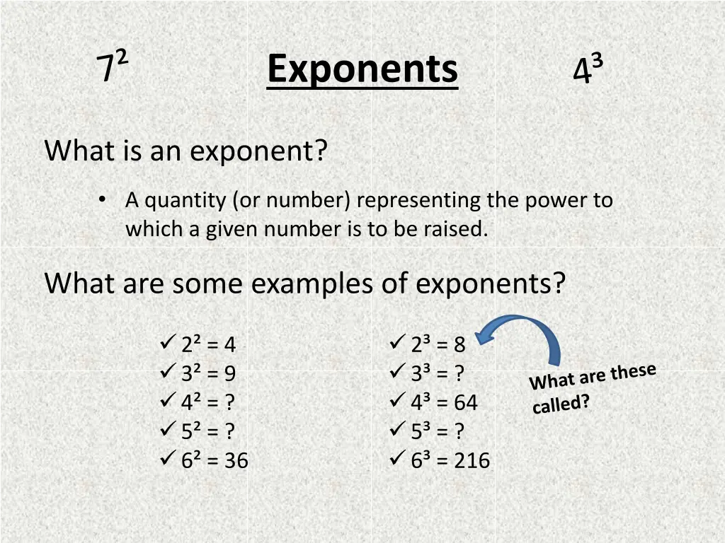 exponents