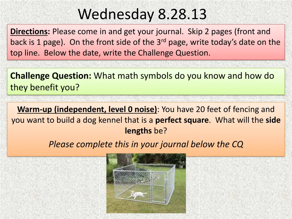 wednesday 8 28 13