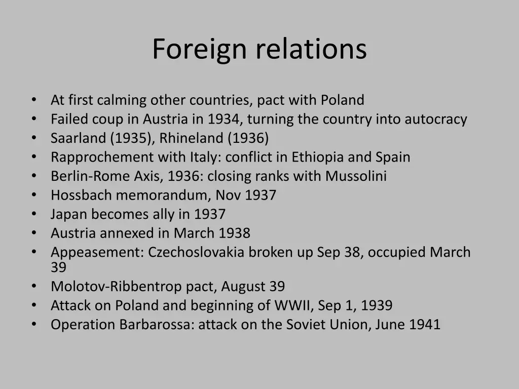 foreign relations