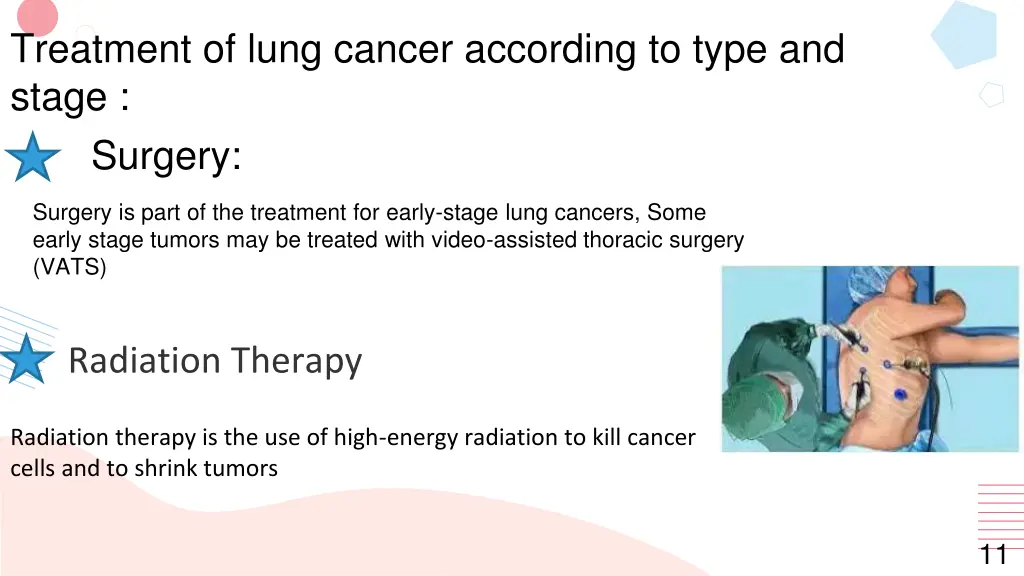 treatment of lung cancer according to type