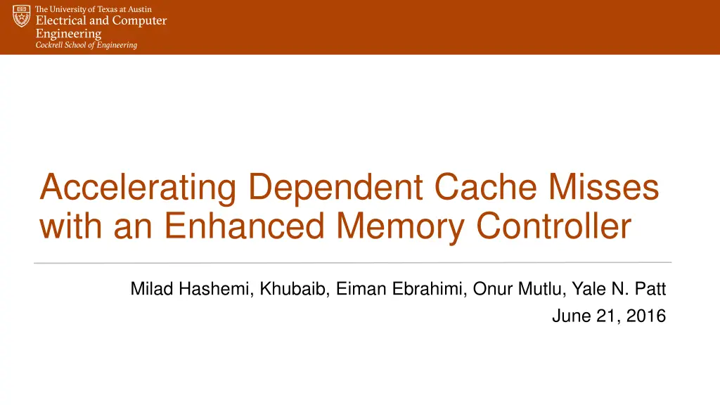 accelerating dependent cache misses with 1
