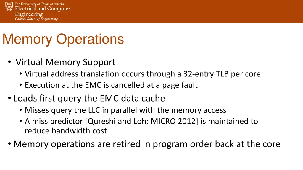 memory operations