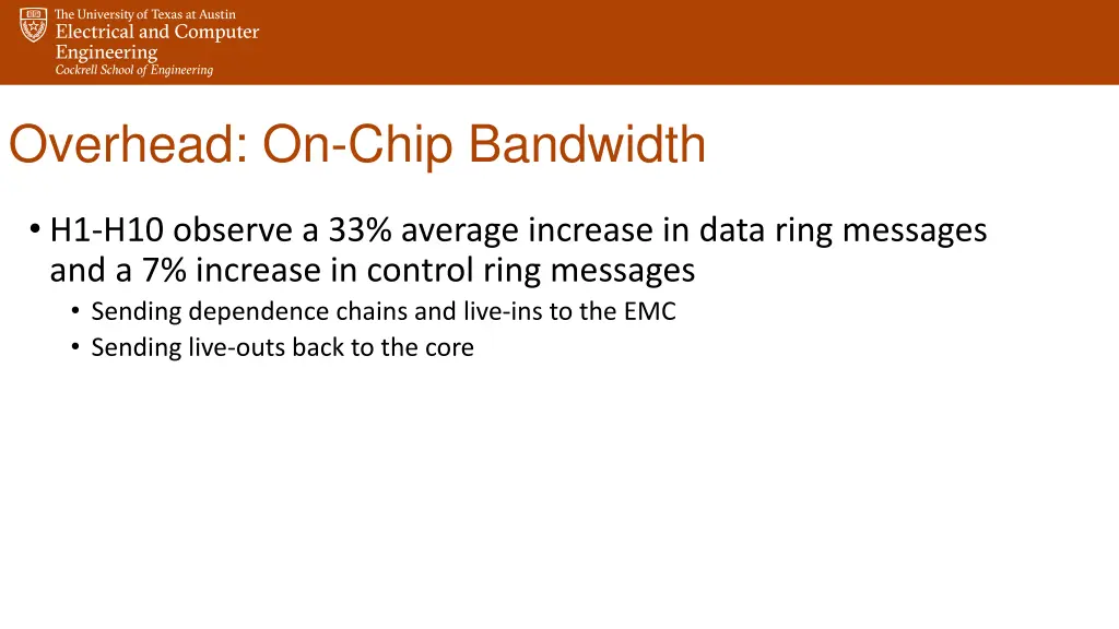 overhead on chip bandwidth