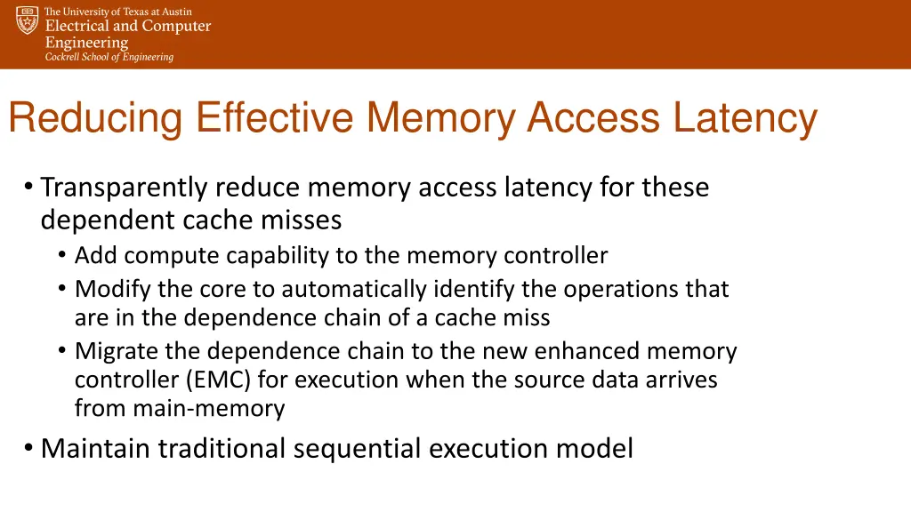 reducing effective memory access latency