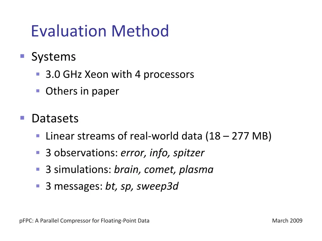 evaluation method