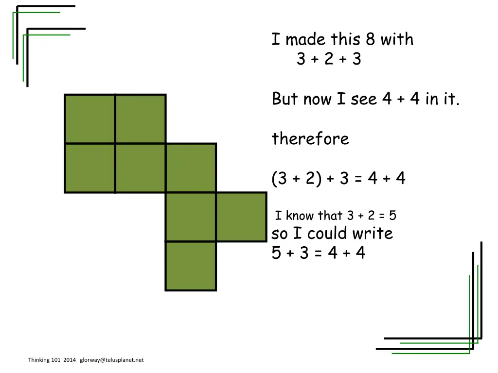i made this 8 with 3 2 3