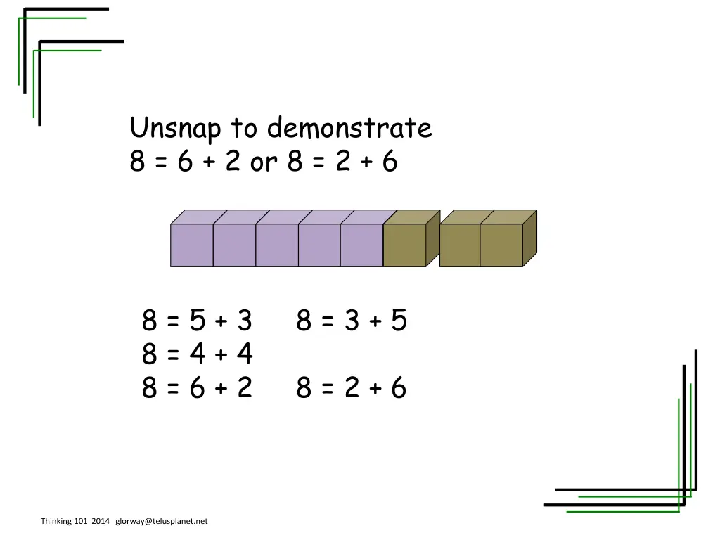 unsnap to demonstrate 8 6 2 or 8 2 6