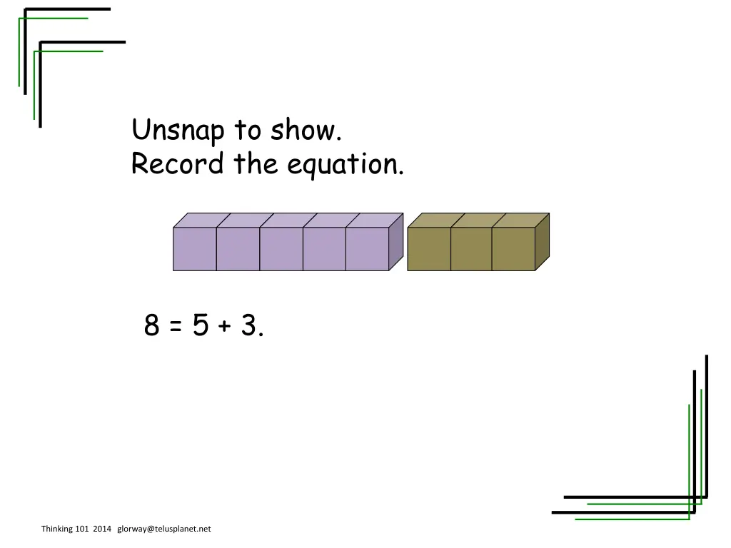 unsnap to show record the equation
