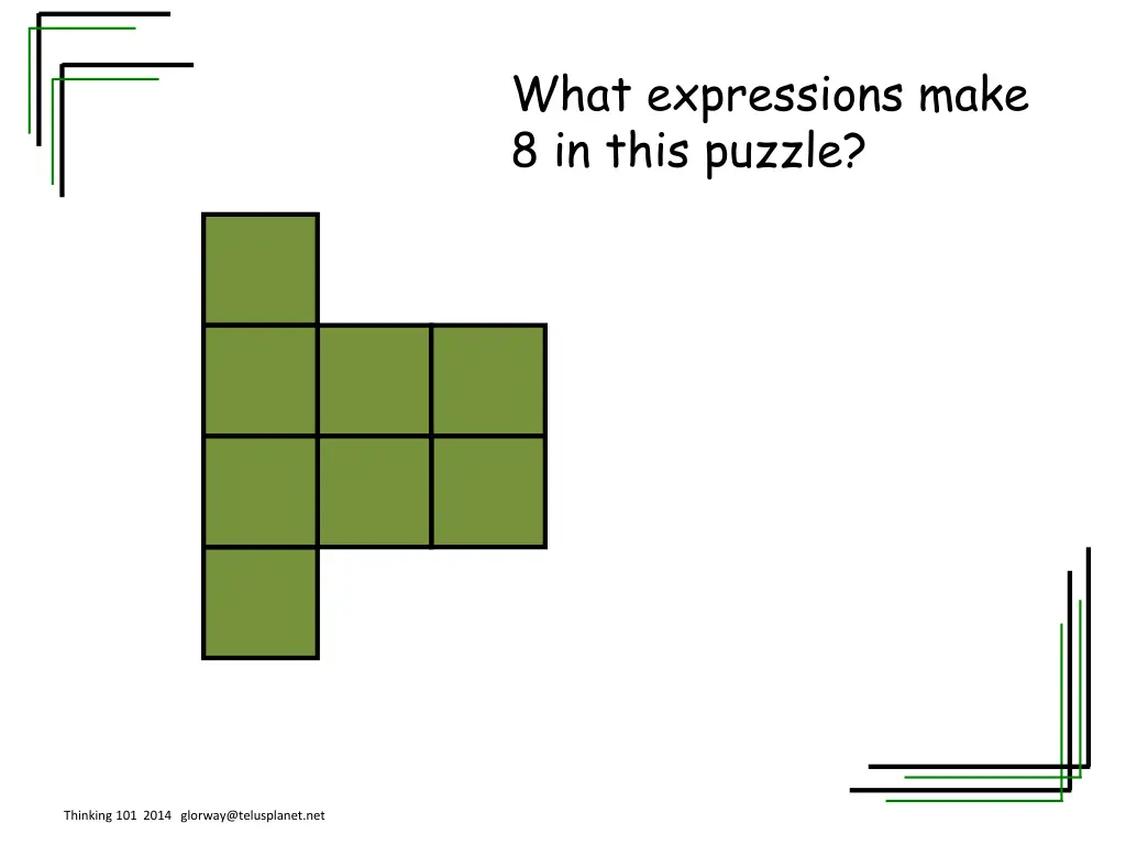 what expressions make 8 in this puzzle