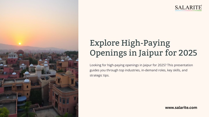 explore high paying openings in jaipur for 2025