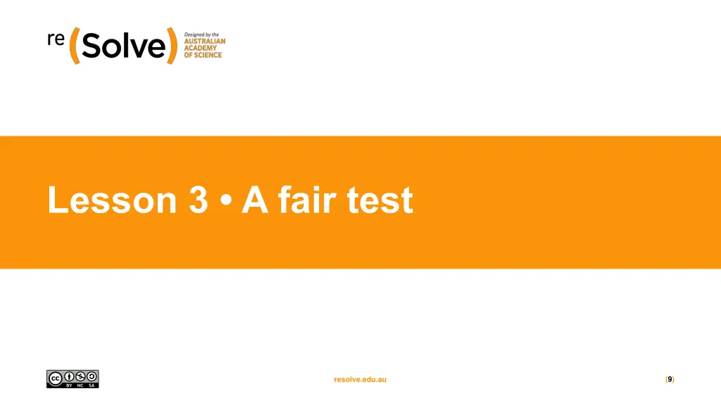 lesson 3 a fair test