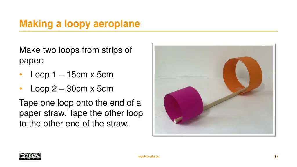 making a loopy aeroplane