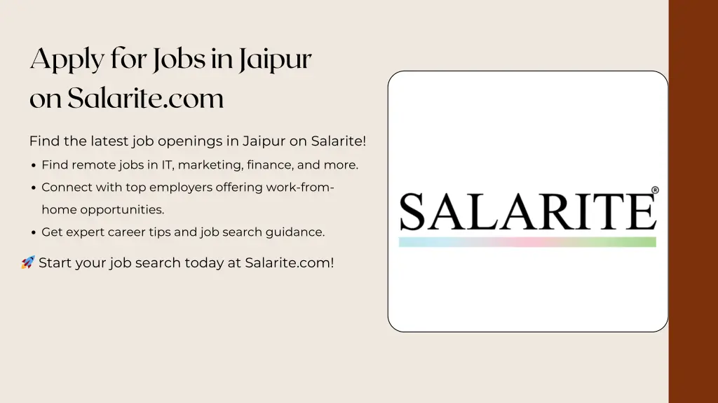 apply for jobs in jaipur on salarite com