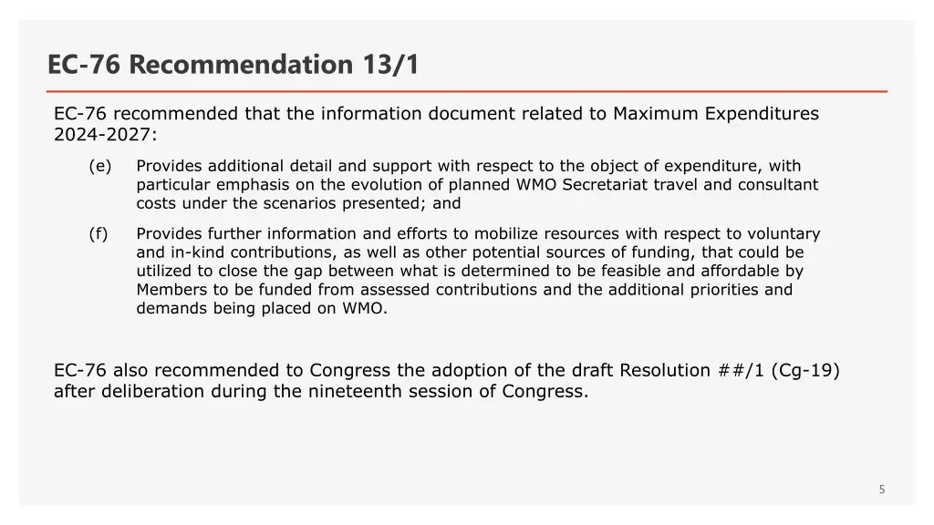 ec 76 recommendation 13 1 1