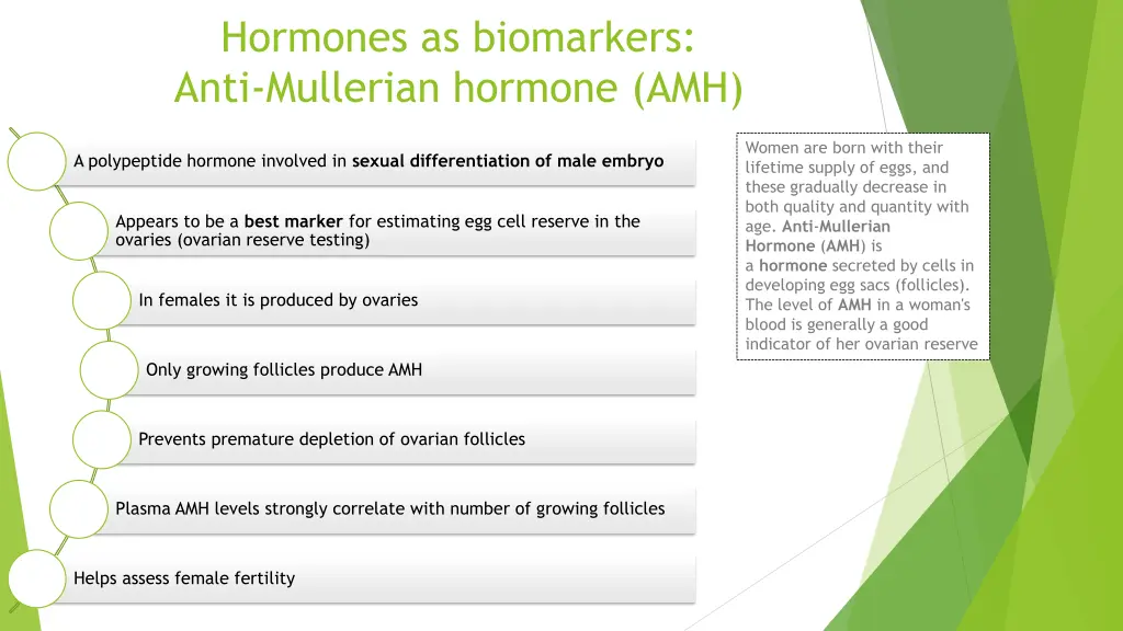 hormones as biomarkers anti mullerian hormone amh