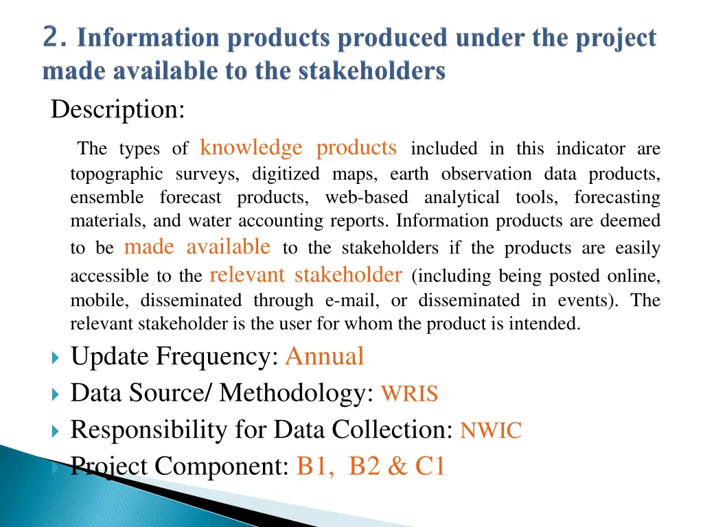 description the types of knowledge products