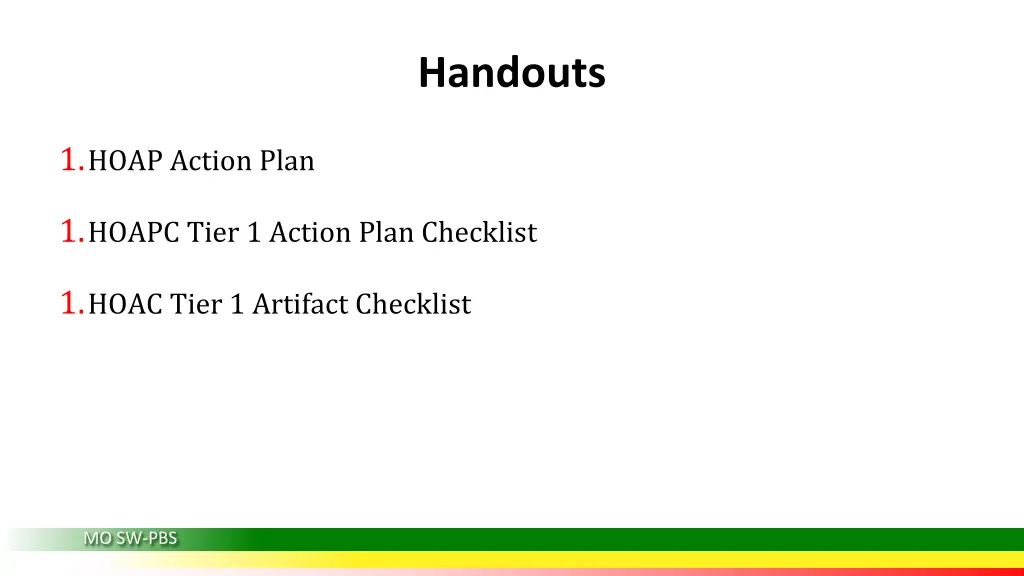 handouts