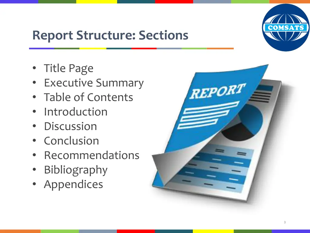 report structure sections