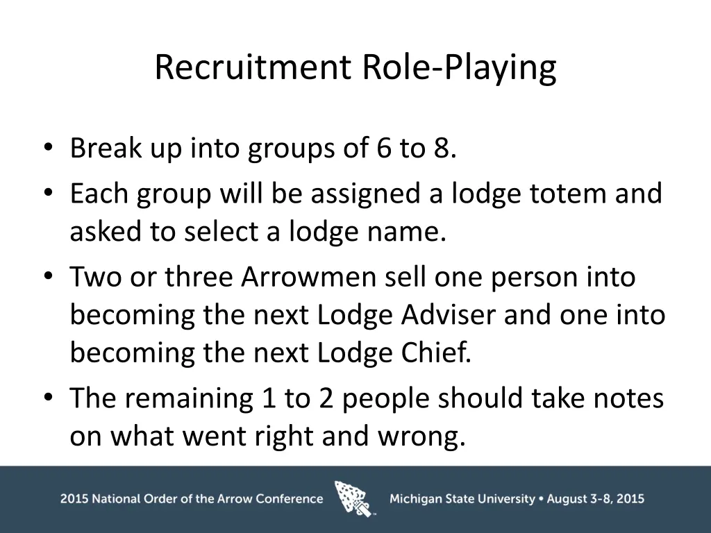 recruitment role playing