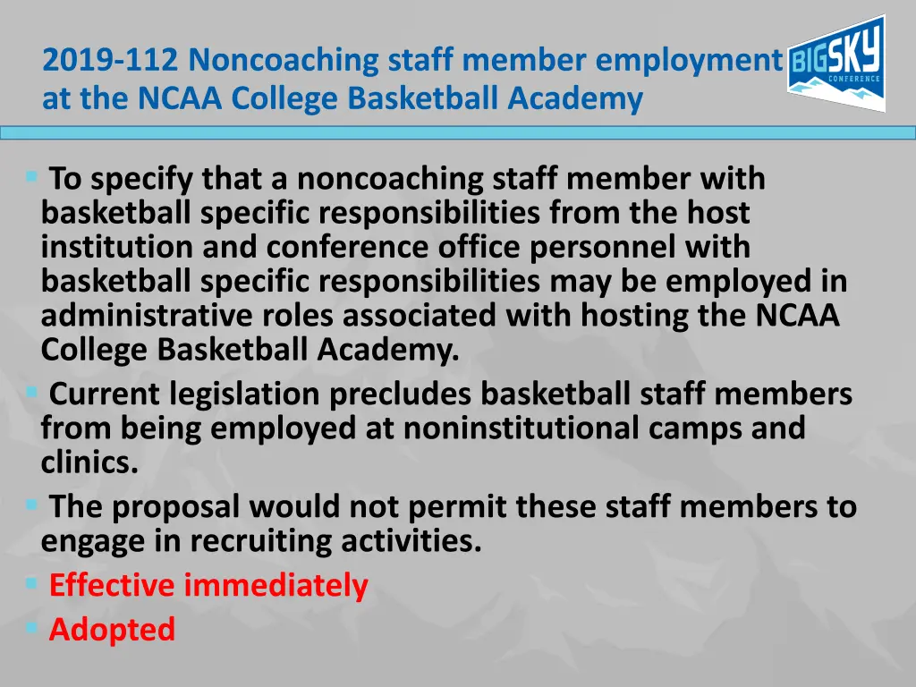 2019 112 noncoaching staff member employment