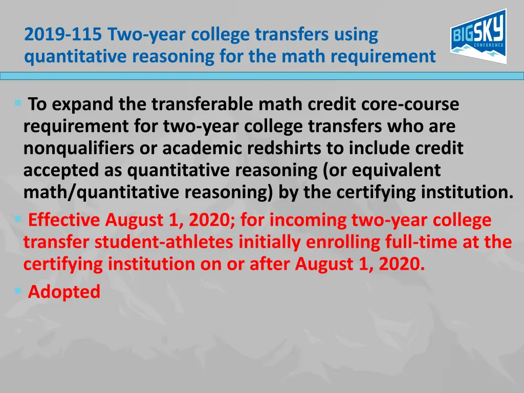 2019 115 two year college transfers using