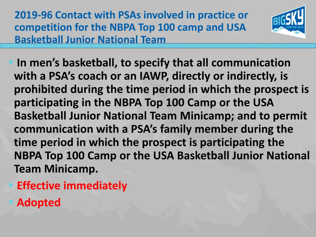 2019 96 contact with psas involved in practice