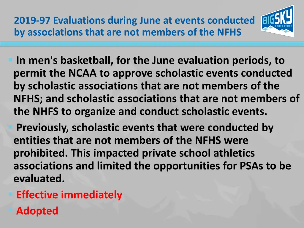 2019 97 evaluations during june at events