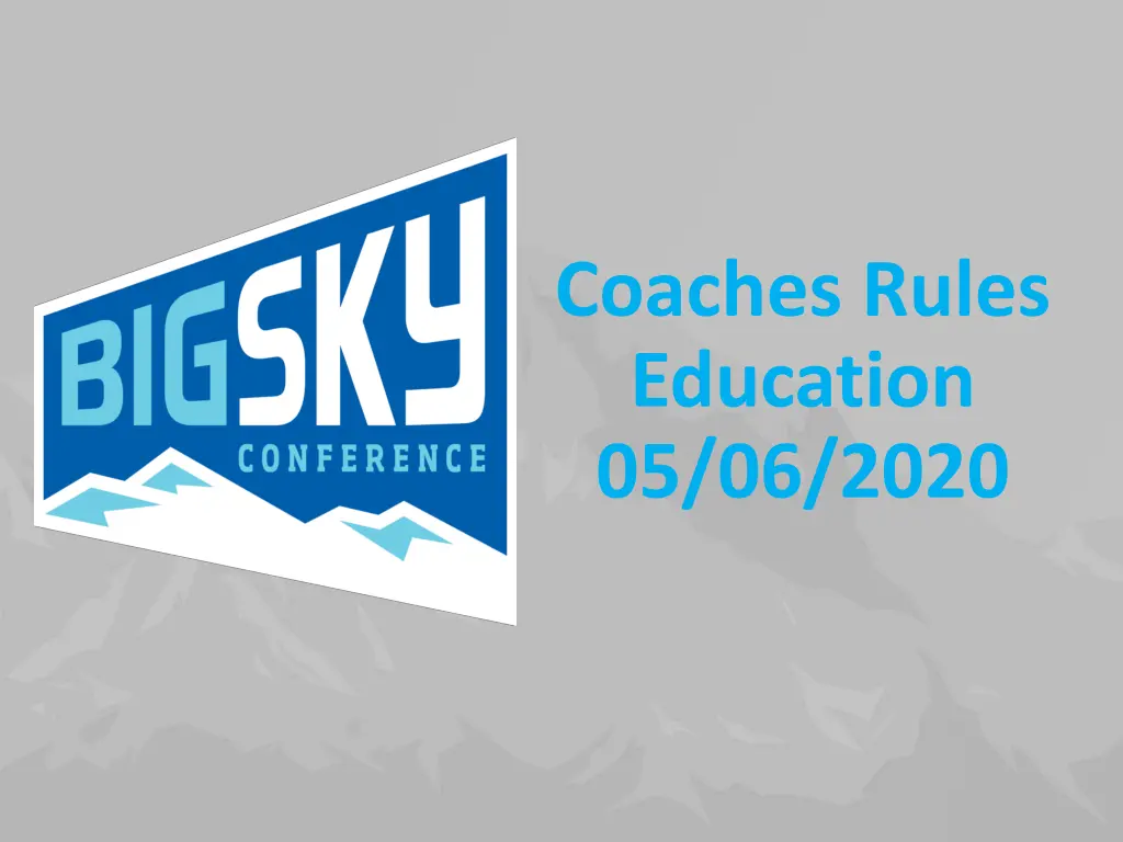 coaches rules education 05 06 2020