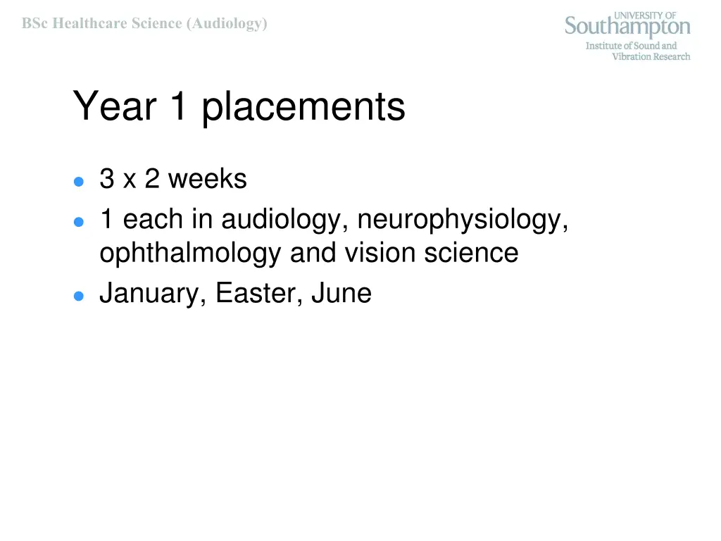 bsc healthcare science audiology 10