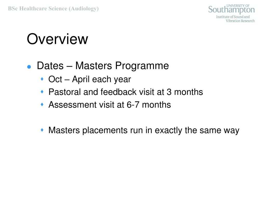 bsc healthcare science audiology 2