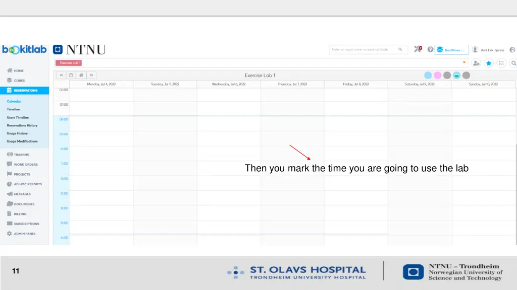 then you mark the time you are going