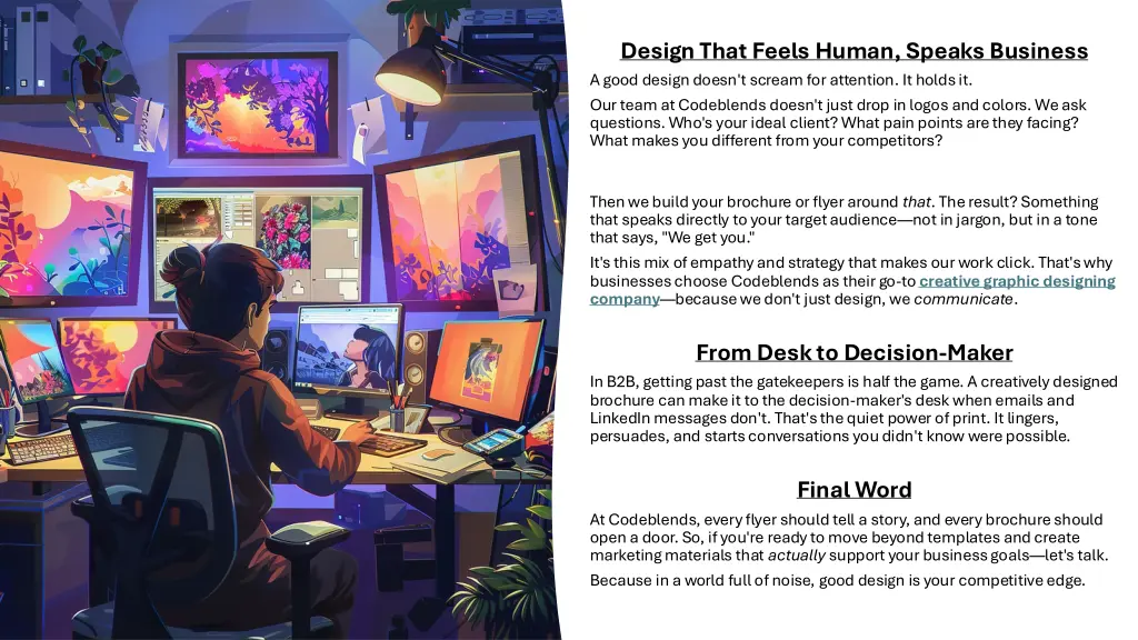 design that feels human speaks business a good