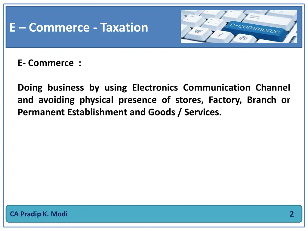 e commerce taxation 1