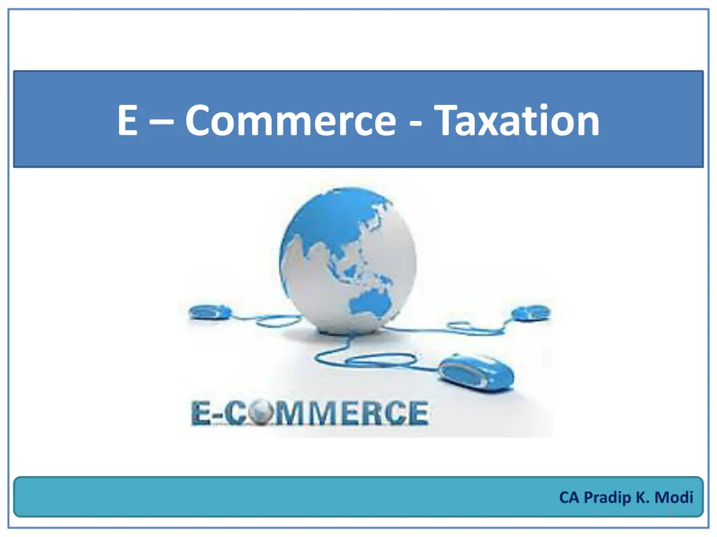e commerce taxation