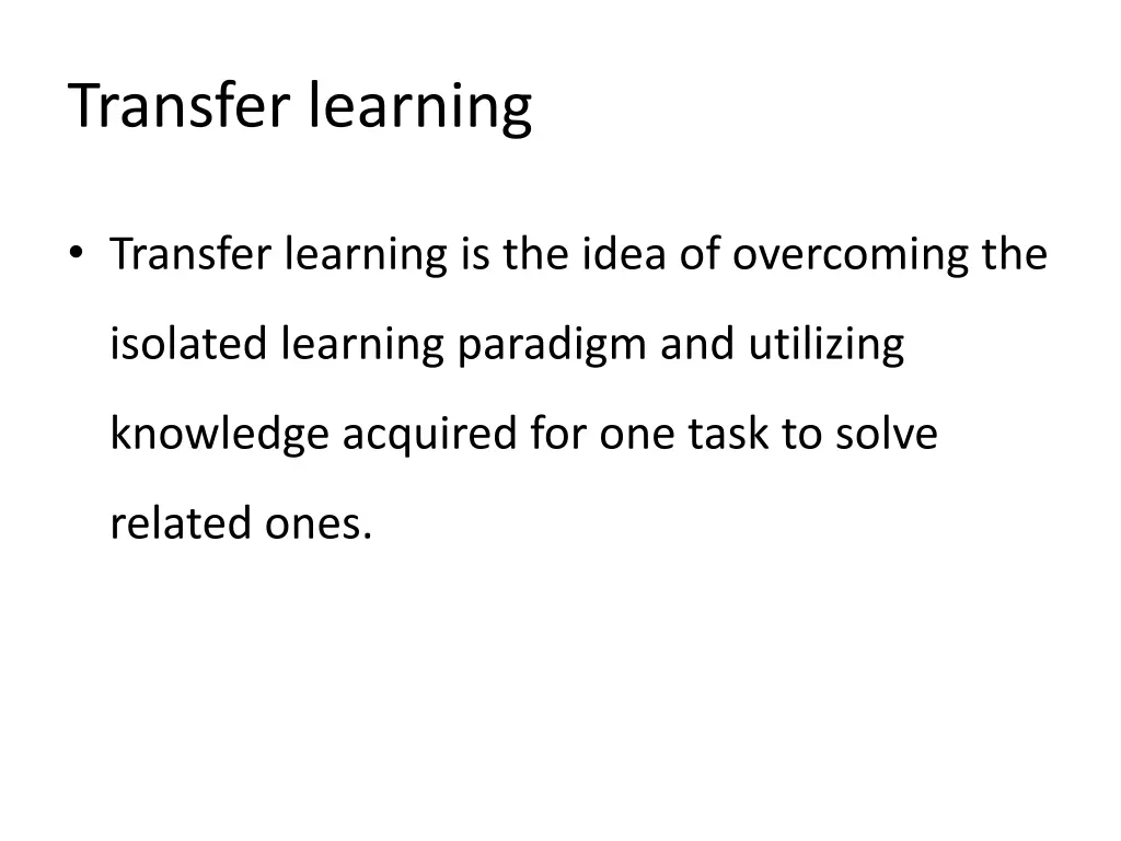 transfer learning