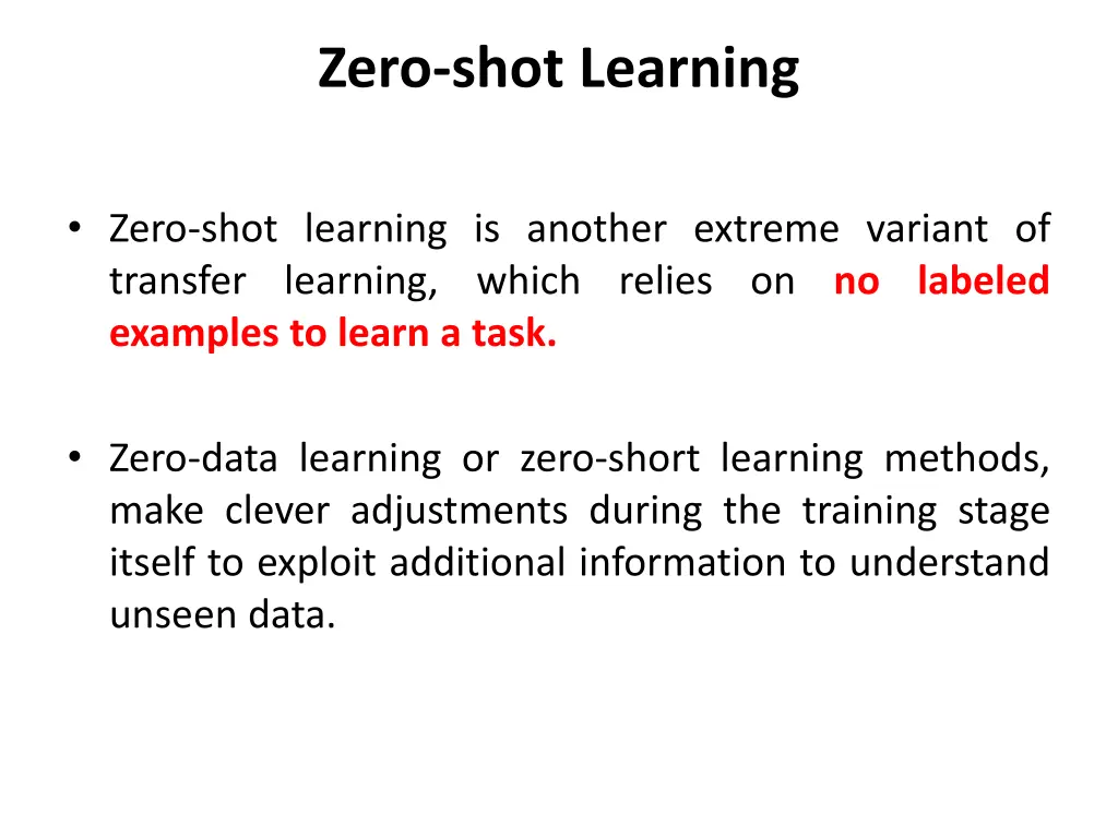 zero shot learning